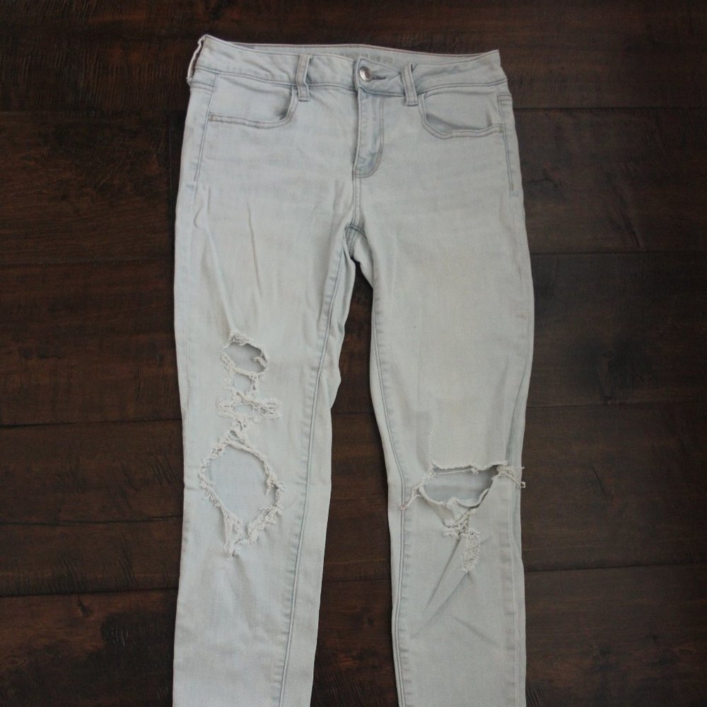 AEO Super Strech X Skinny Jeans Ripped Distressed